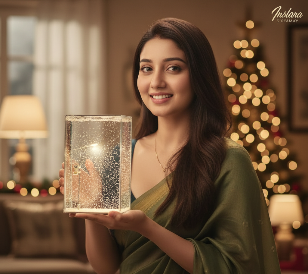 Snow Scene Light Street Lamp