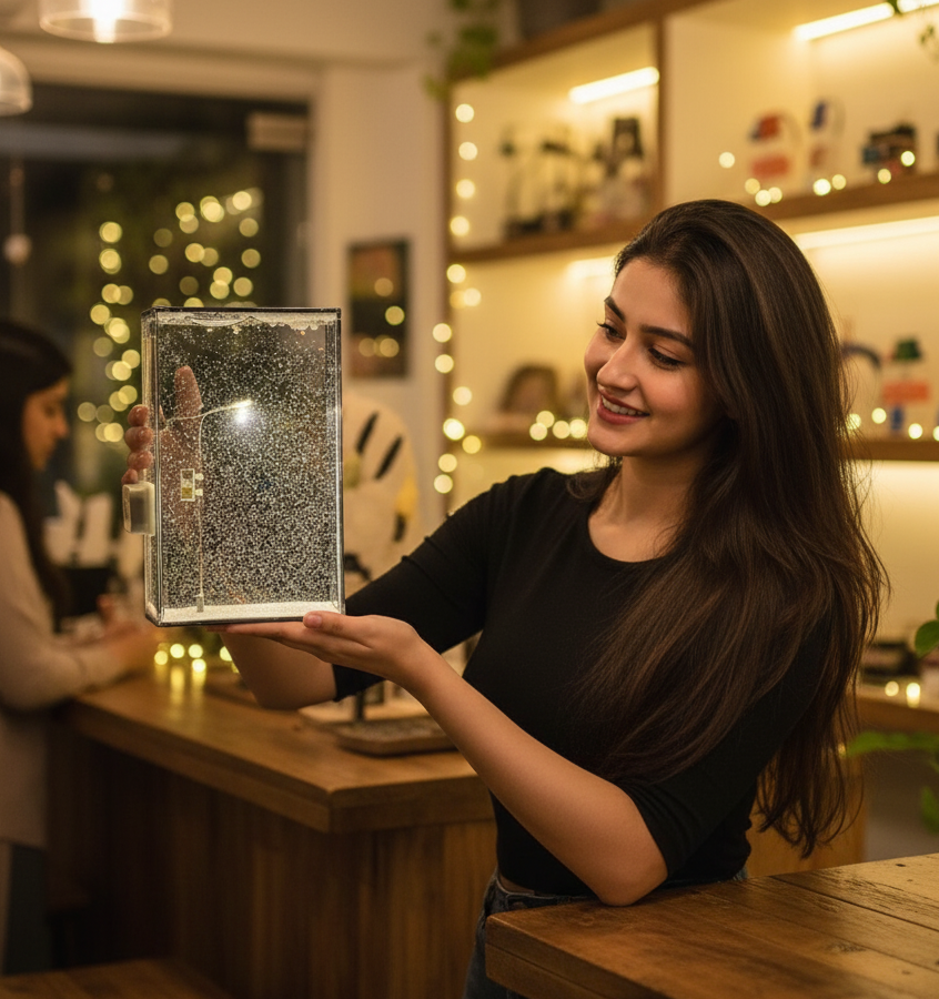 Snow Scene Light Street Lamp