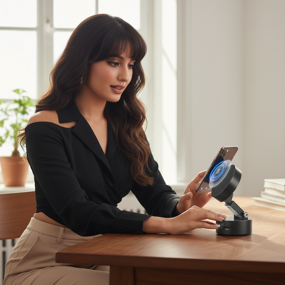 Vacuum Magnetic Suction Phone Holder