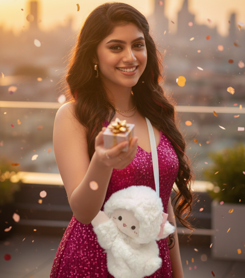 Cute Lamb Plush Bag ( Small )