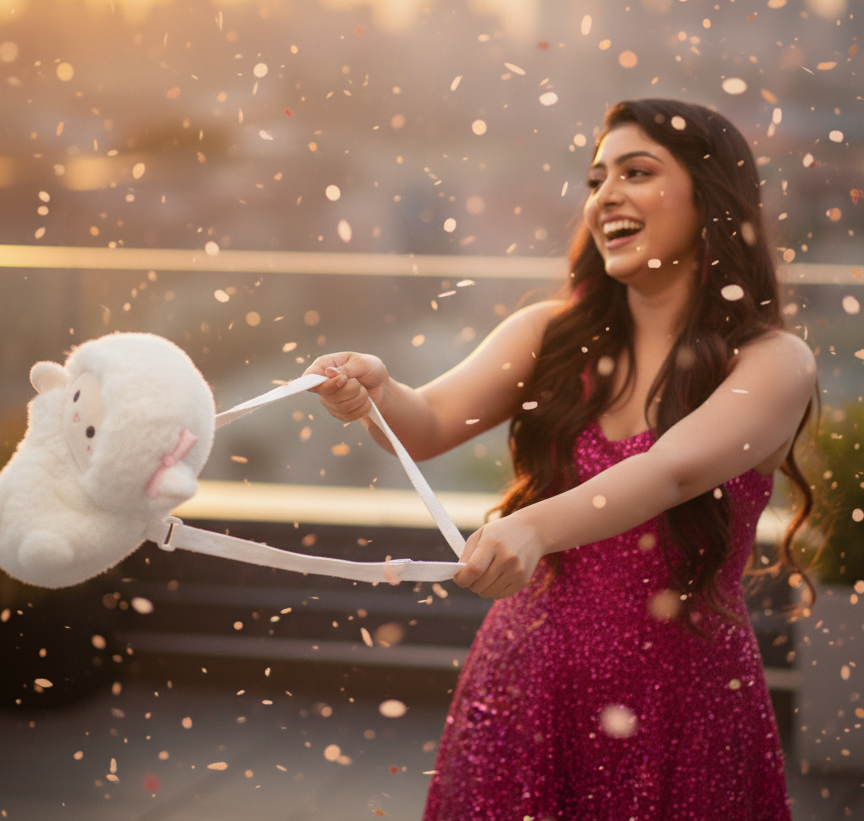 Cute Lamb Plush Bag ( Small )