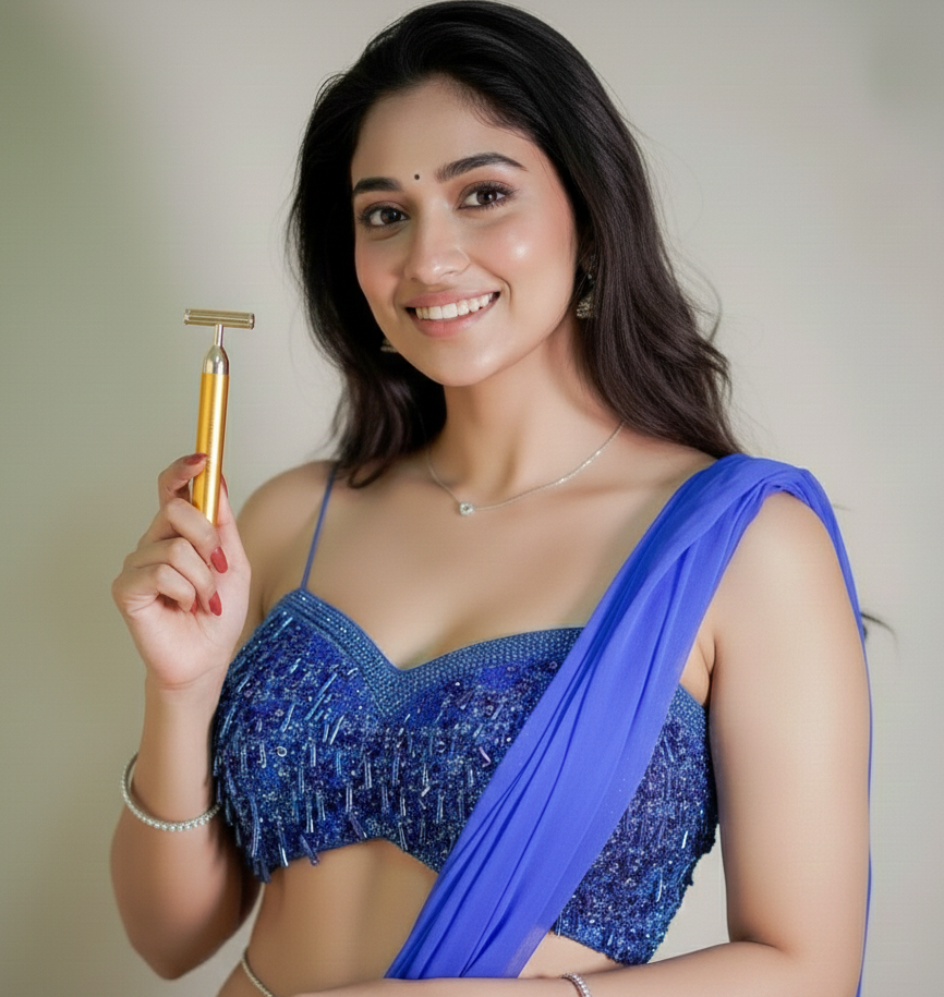 24K Gold Vibrating Facial Roller