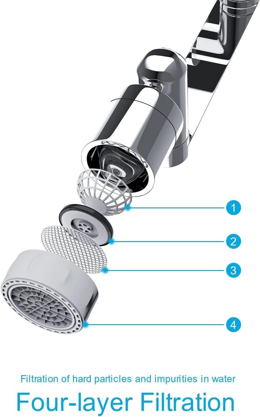 180° Rotating Faucet Extender Splash Filter