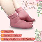 Fleece Calf Length Non-Thumb Socks Winter Moje For Women Girls