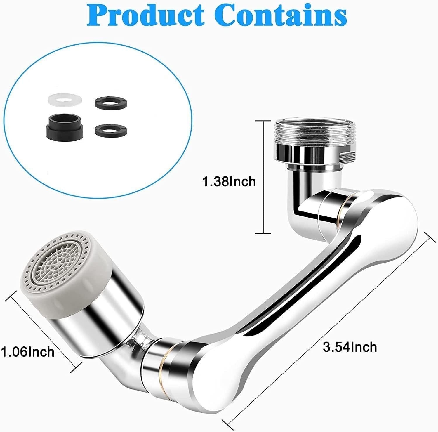 180° Rotating Faucet Extender Splash Filter